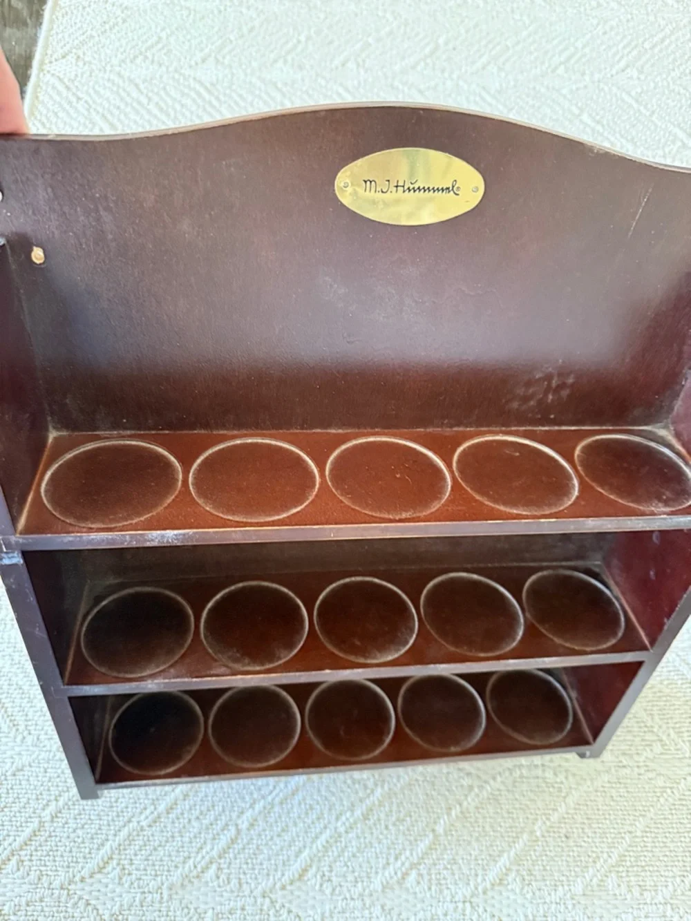 Vintage Hummel Brown Wooden Three-Tier Display Shelf - Spice Rack